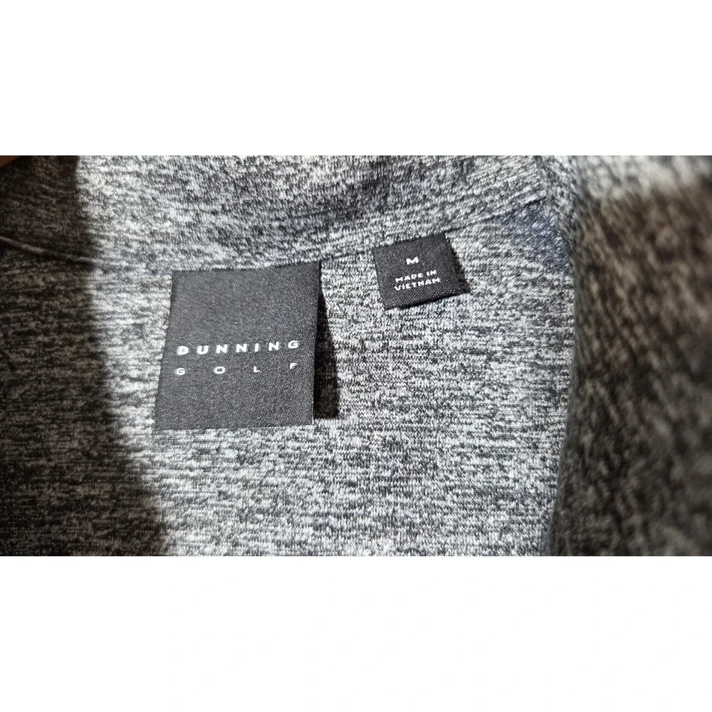 Dunning Golf‎ Quarter Zip Pullover Gray Heather Performance Stretch Medium
